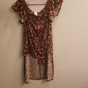 Cheetah print blouse